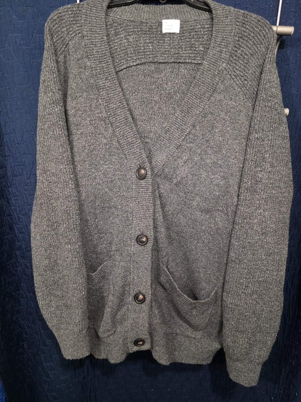 a new day Gray V-Neck Button Cardigan Sweater